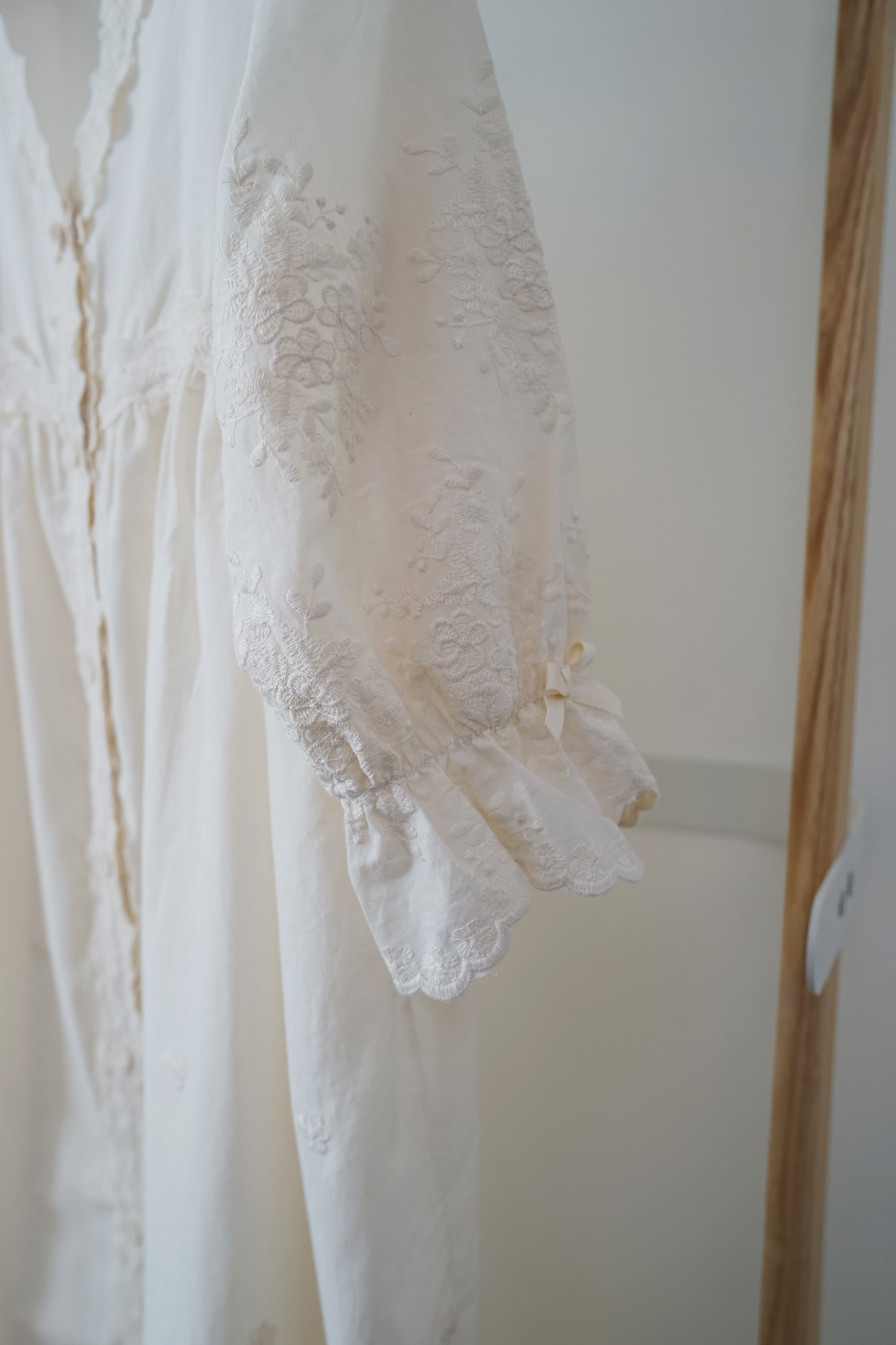 New Cream Pajamas _ One Piece Pretty Pajamas White