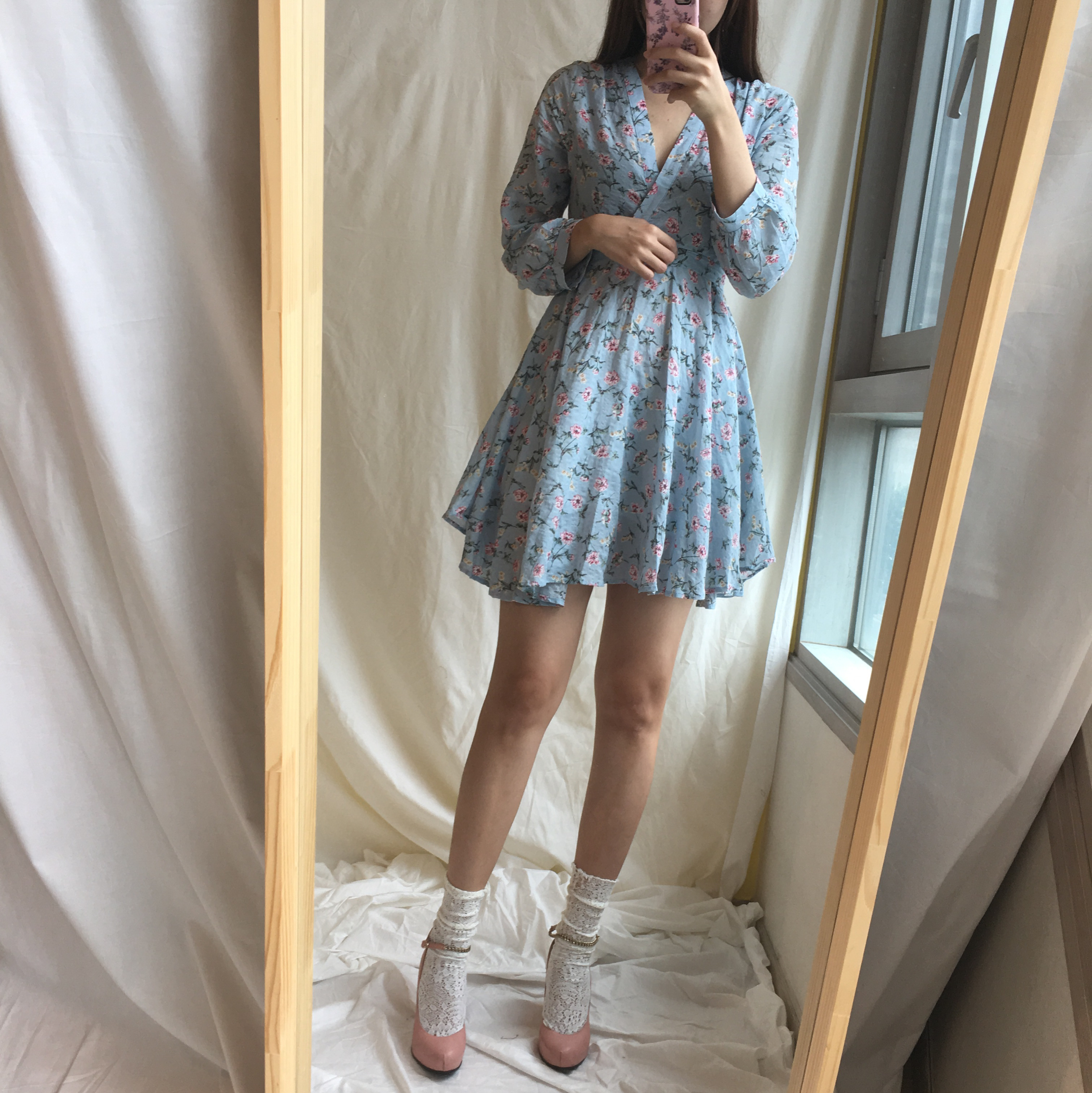 New Women Dress Zoom Flower Flare Mini Dress Sleep