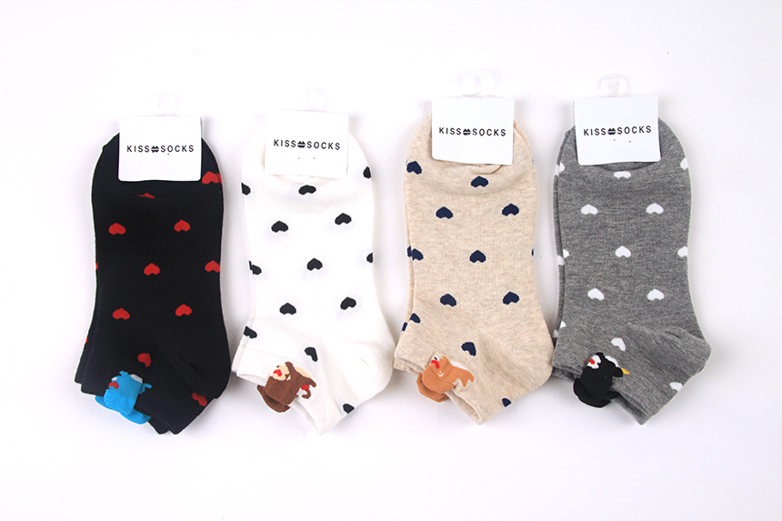 NEW SOCKS COLLECTION Heart Sneakers Women's Ank