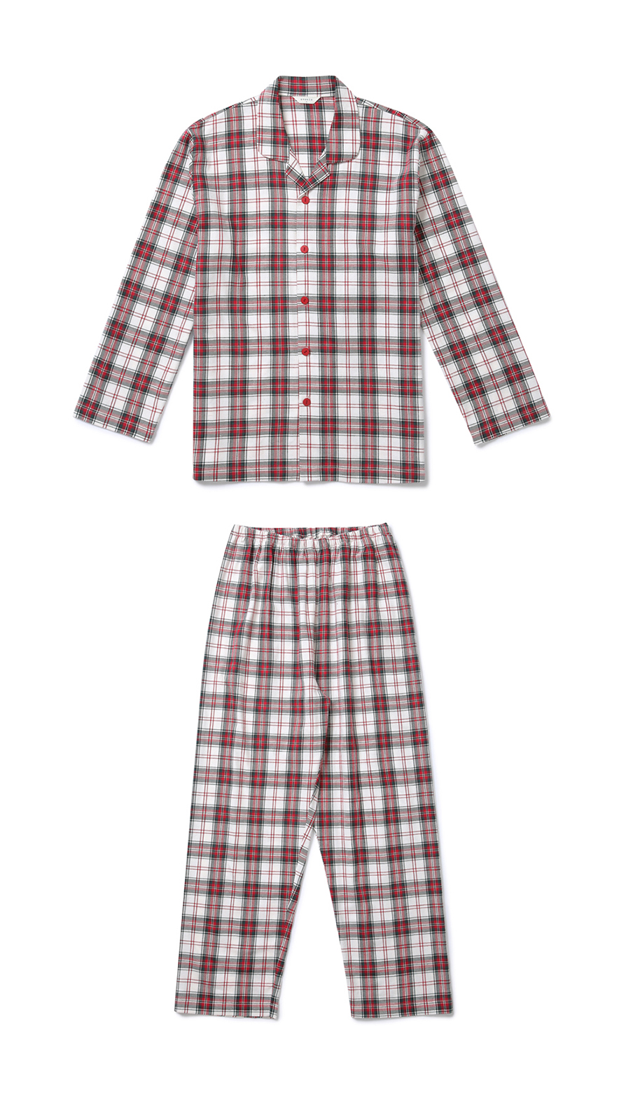 New Warm Tartan Check Pajamas Women's Couple Pa