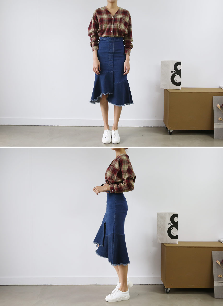 Denim Skirt # Style J-to-Order Congestion Colored 