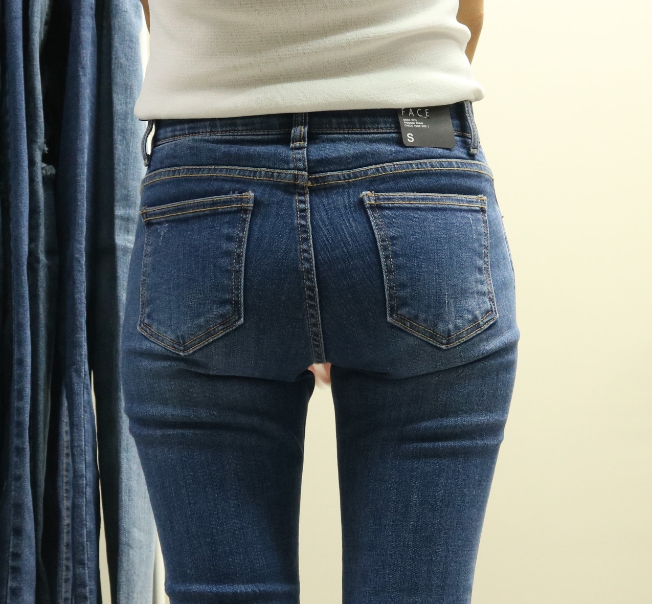 Women Jeans Pants Autumn Semi-Boot Cut Jeans Pants