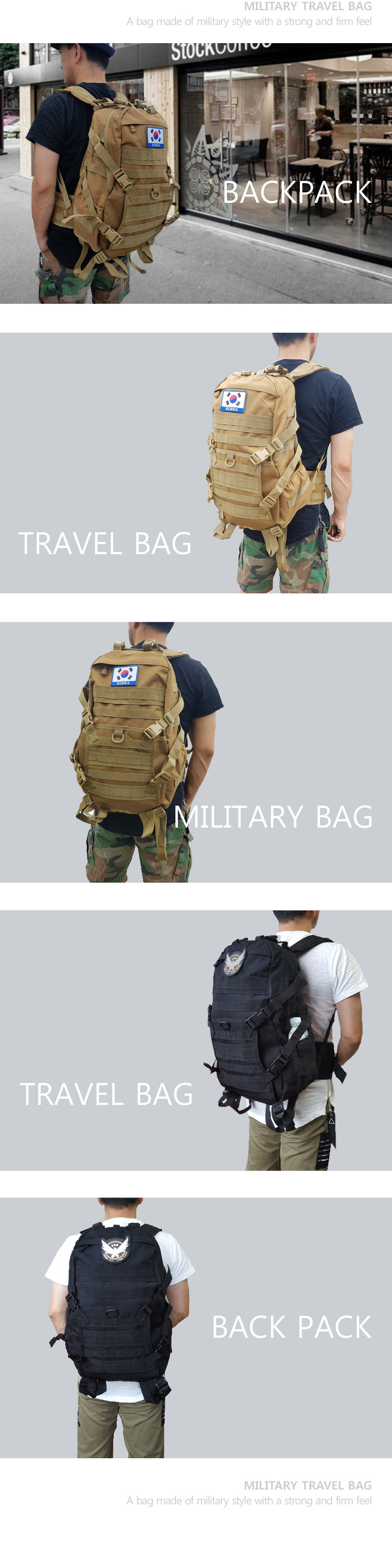 NEW BACKPACK TAD Multipurpose Military Travel Back