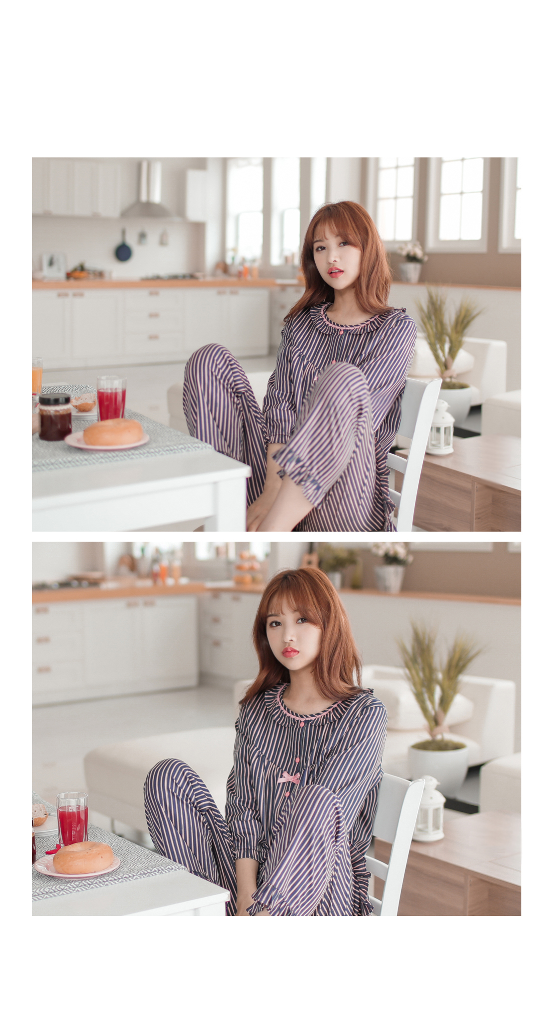 New Leo modal cotton pajamas pajamas set Round Typ