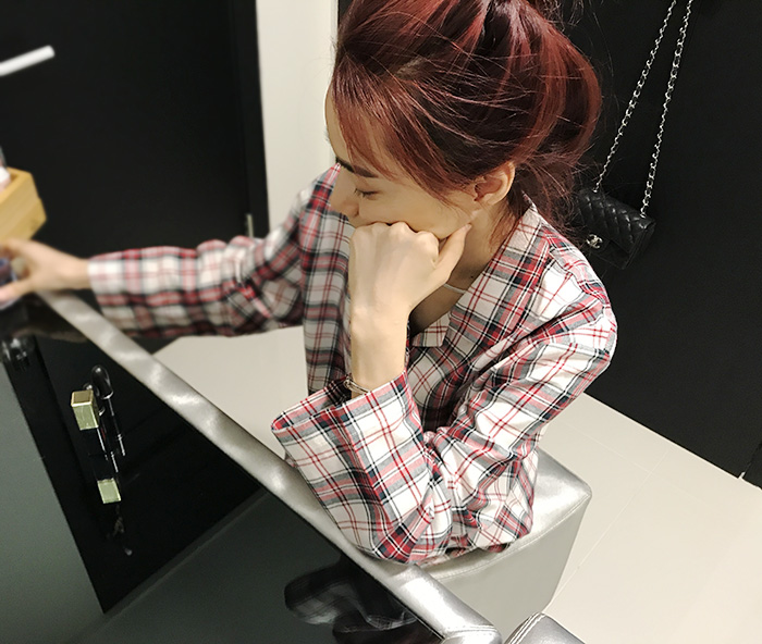 New Warm Tartan Check Pajamas Women's Couple Pa