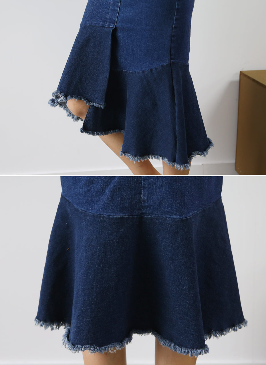 Denim Skirt # Style J-to-Order Congestion Colored 