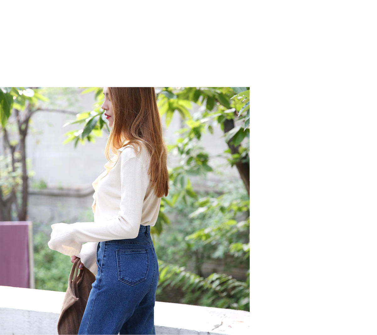 Women Jeans Pants High waist wide boots cut jeans 