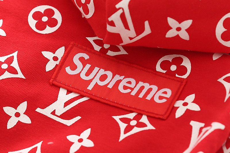 NEW DOG FASHION LV Supreme Collaboratory Hoodie Do