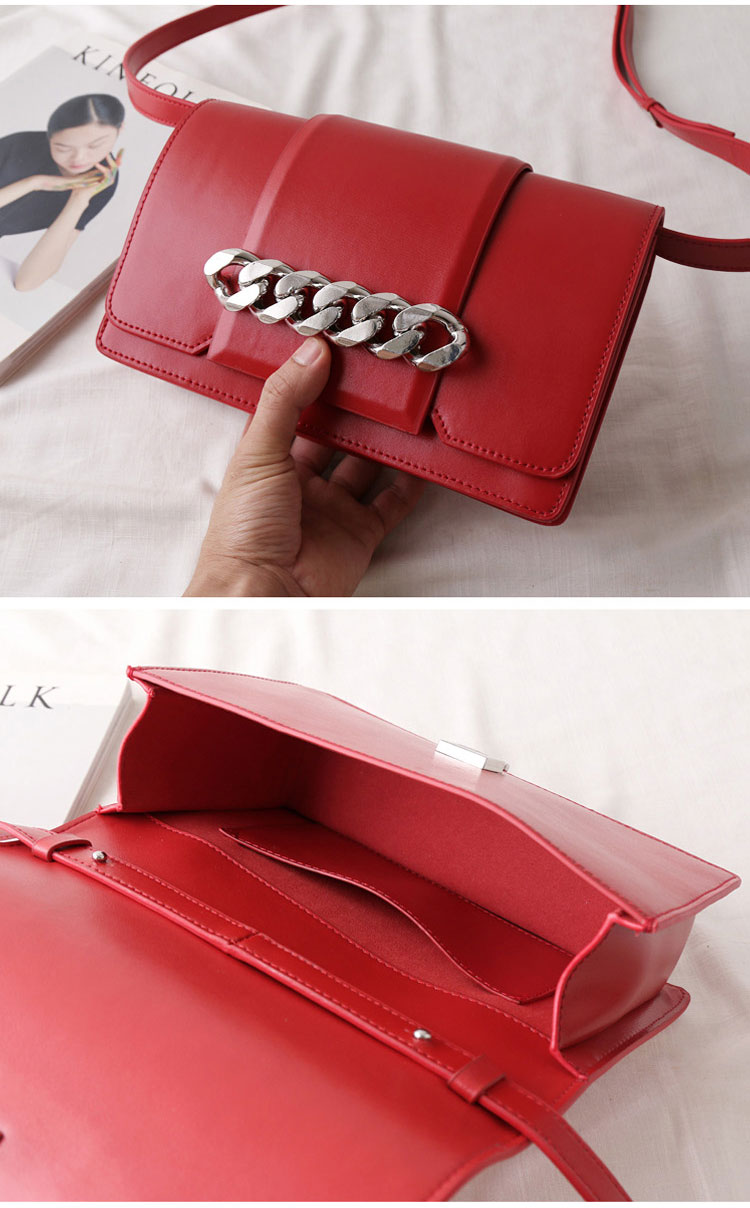 New chain decorated mini cross cowhide leather, bl