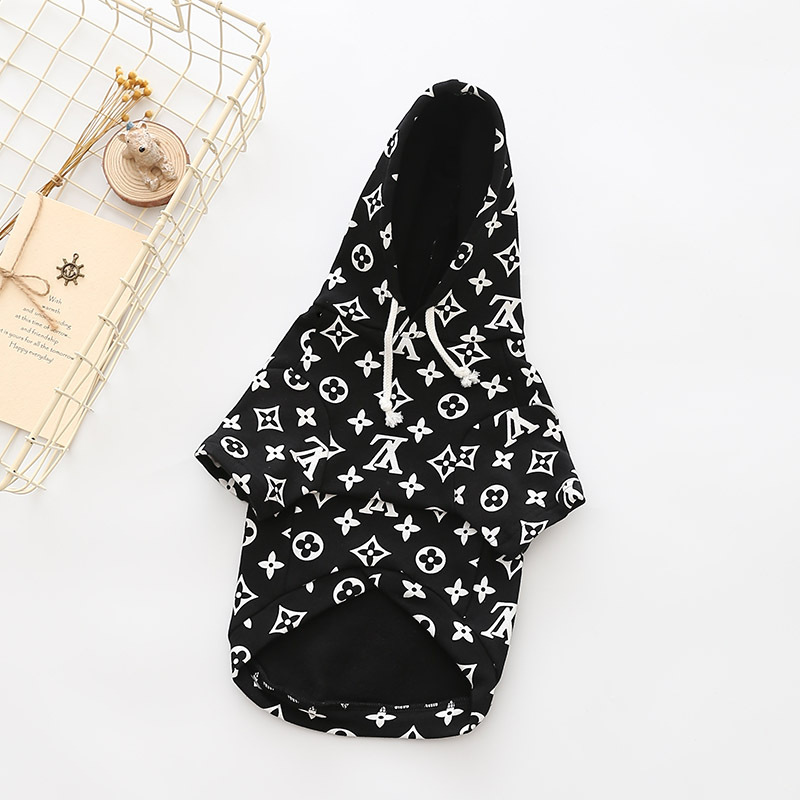 NEW DOG FASHION LV Supreme Collaboratory Hoodie Do