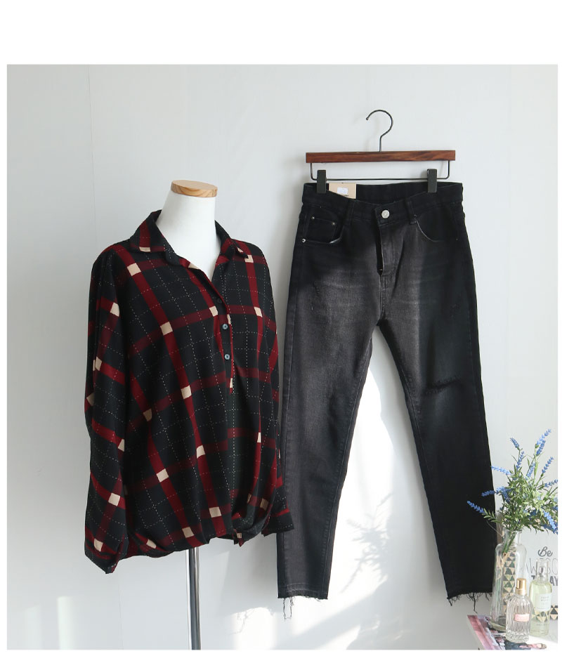 Women Blouses Offer Roll-Up Blouse Navy, Black Rag