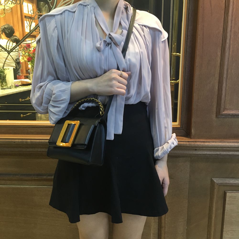 New Big Buckle Mini Cross Bag Casual Chain Back Ba