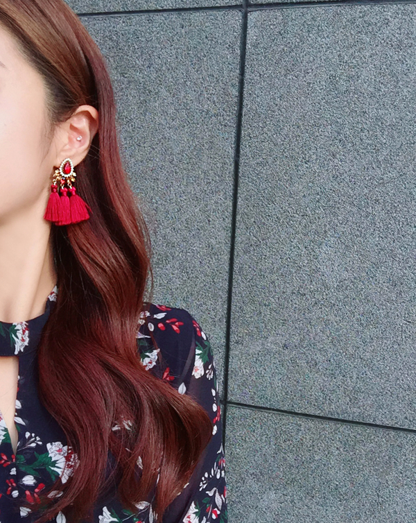 Muse drip antique bold tassel earrings 4color tass