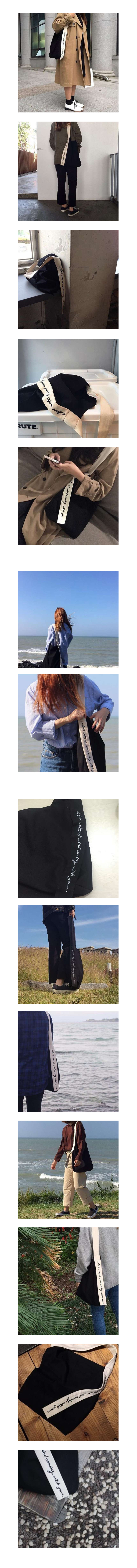 NEW ECO BAG Unisex Lettering Echo Back Bag 2color 