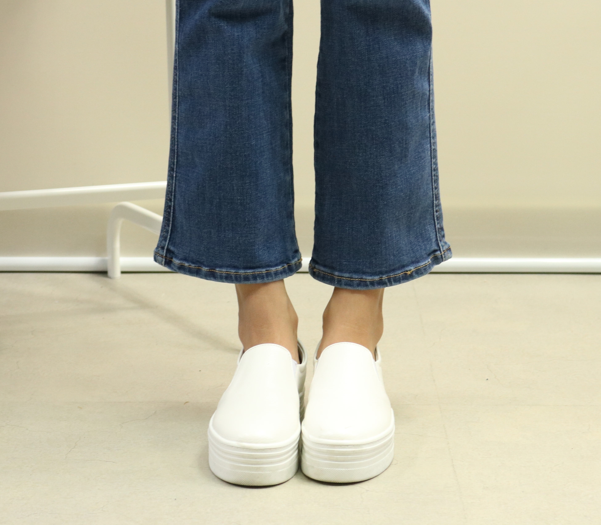 Women Jeans Pants Autumn Semi-Boot Cut Jeans Pants