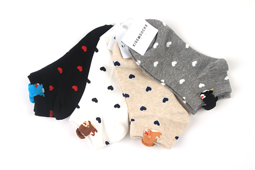 NEW SOCKS COLLECTION Heart Sneakers Women's Ank