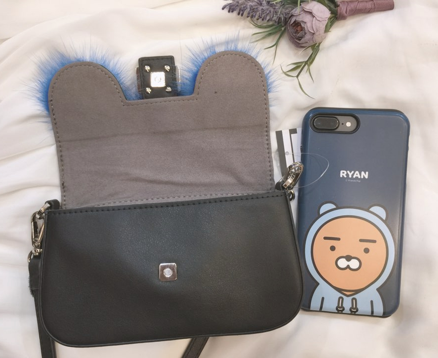 New Mubi Cubic Mink Fur Cowhide Mini Cross Bag Owl