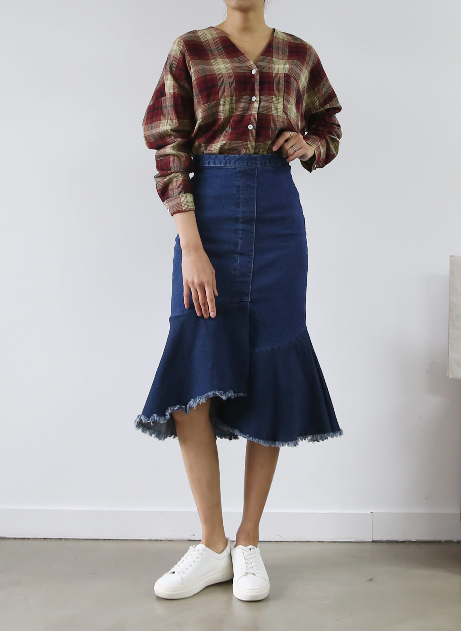 Denim Skirt # Style J-to-Order Congestion Colored 