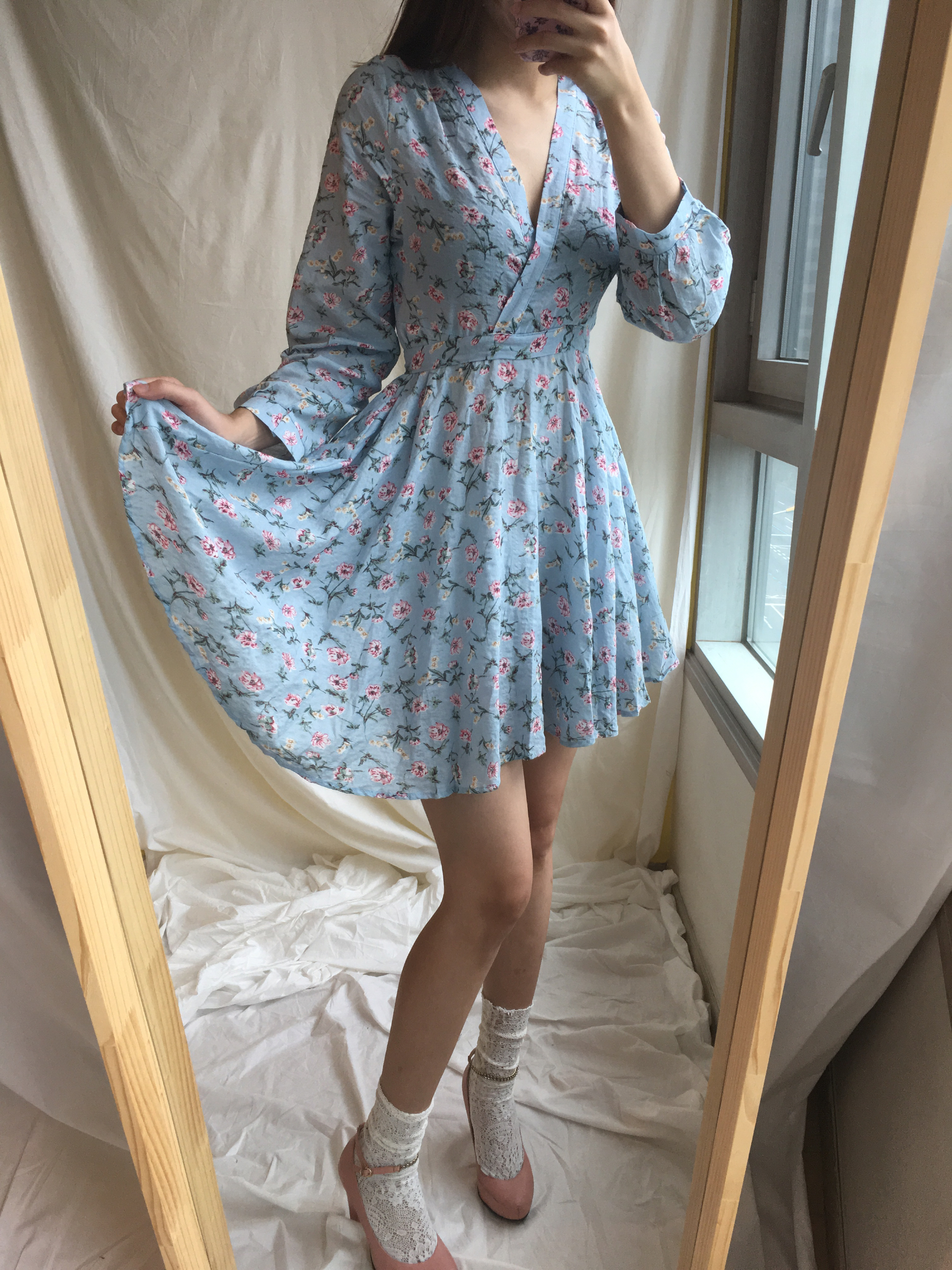 New Women Dress Zoom Flower Flare Mini Dress Sleep