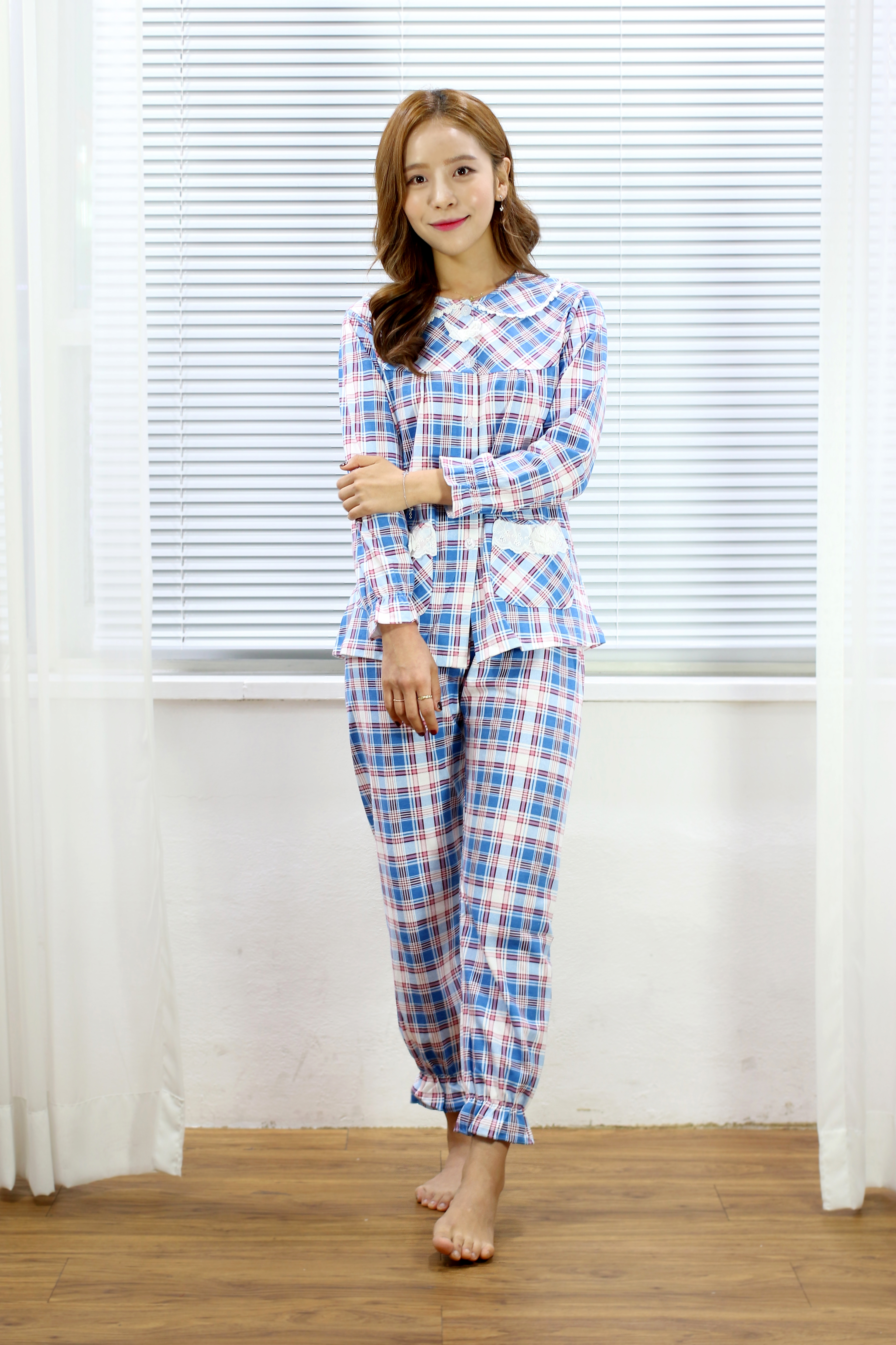 New Check Couple Pajamas Newlyweds Cotton Pajama S