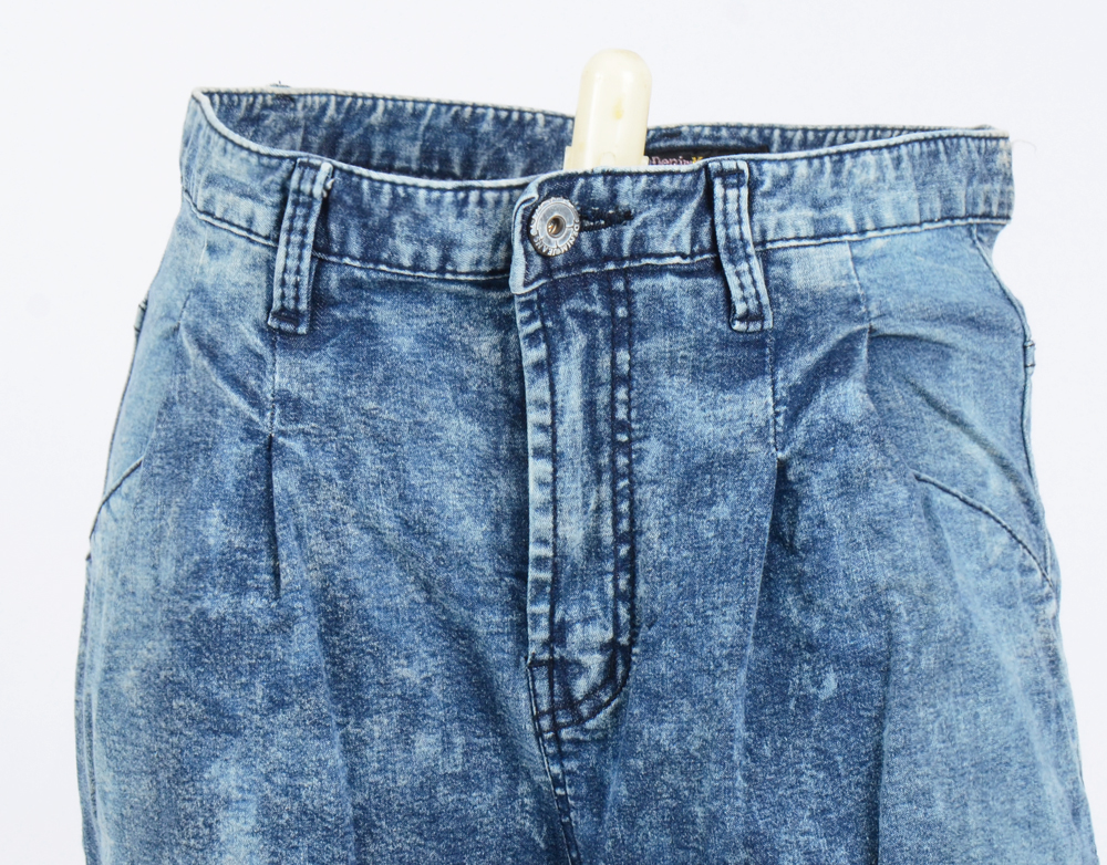 Women Jeans Pants Vintage Diswashed Exhaust Pants 