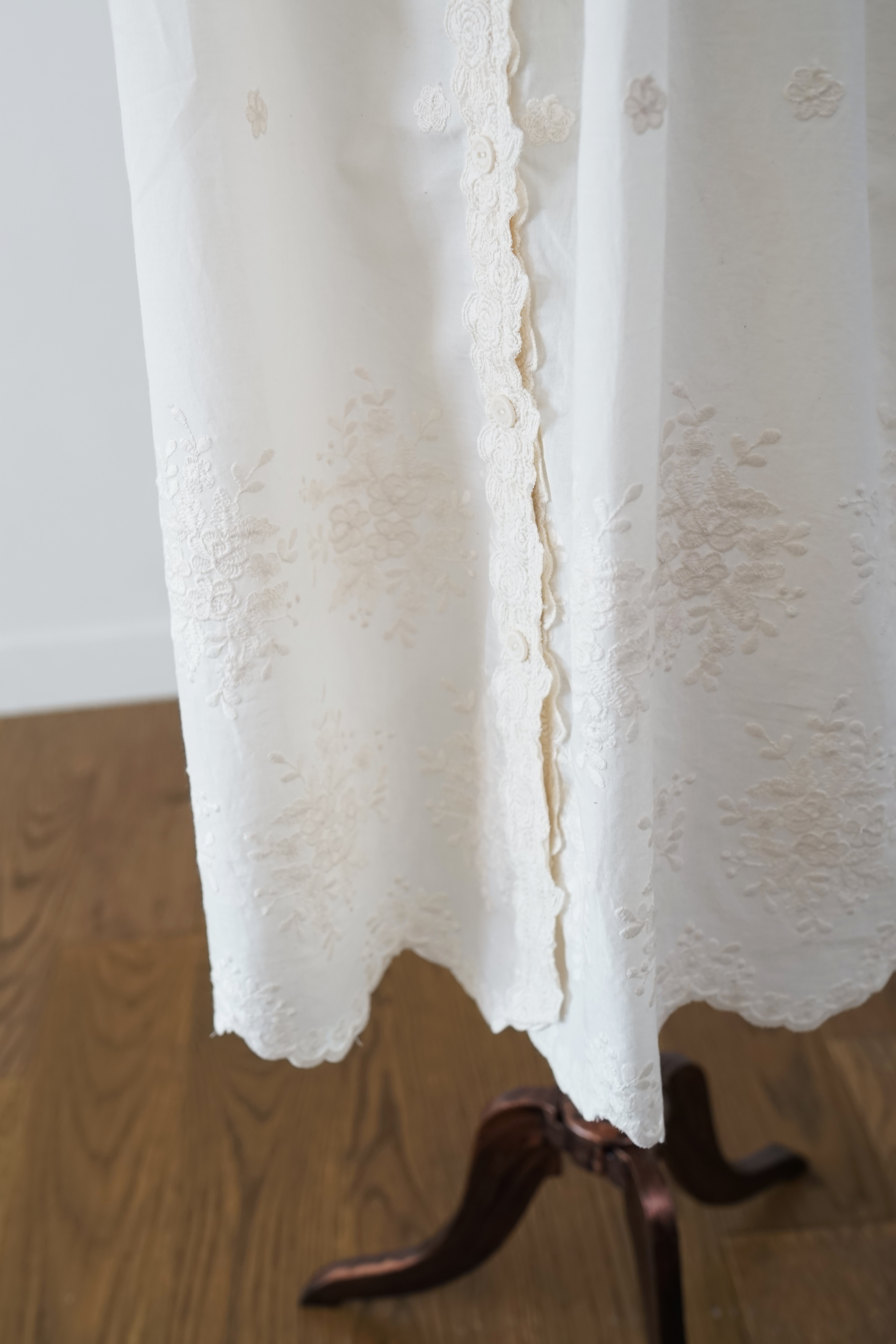 New Cream Pajamas _ One Piece Pretty Pajamas White