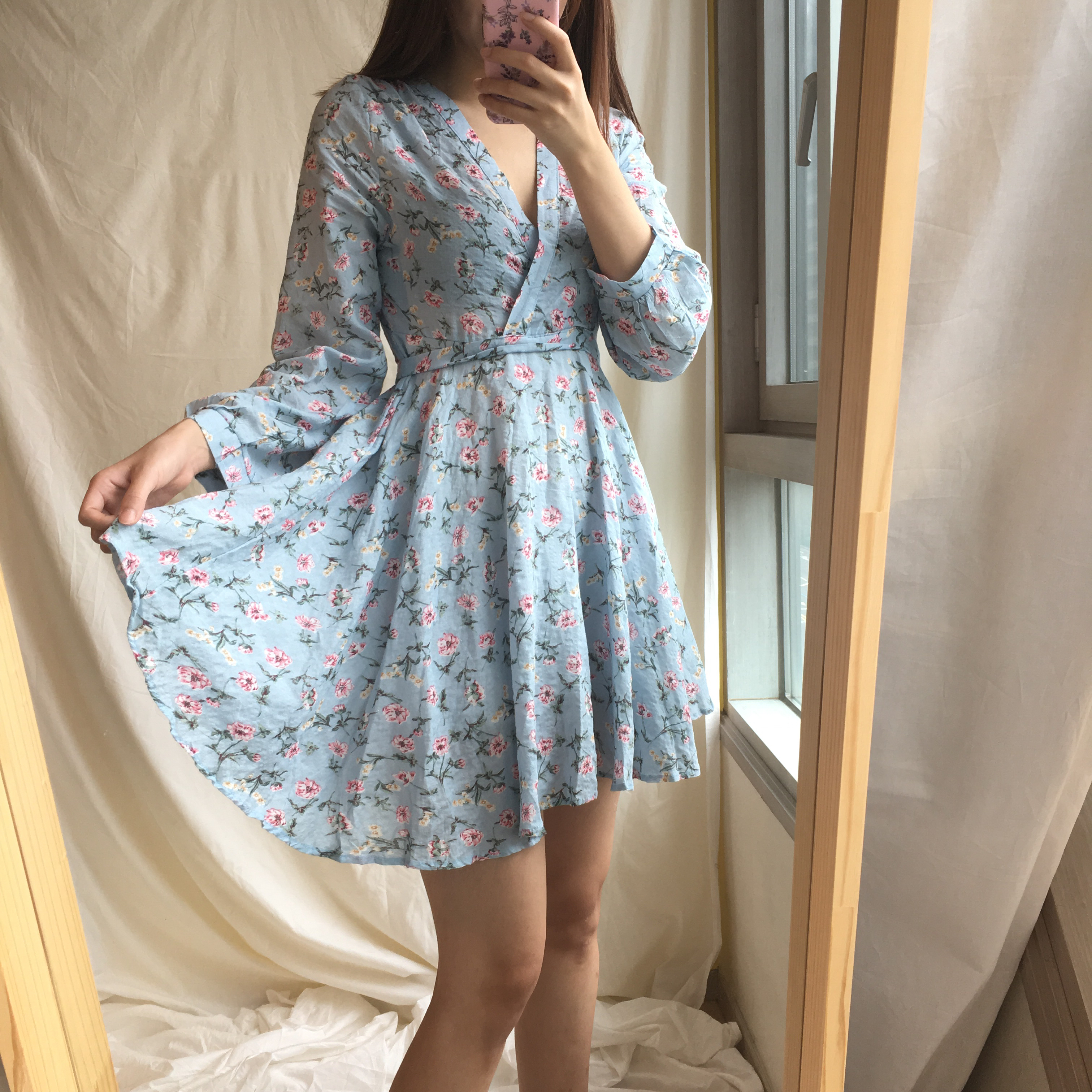 New Women Dress Zoom Flower Flare Mini Dress Sleep