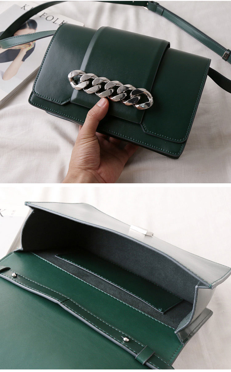 New chain decorated mini cross cowhide leather, bl