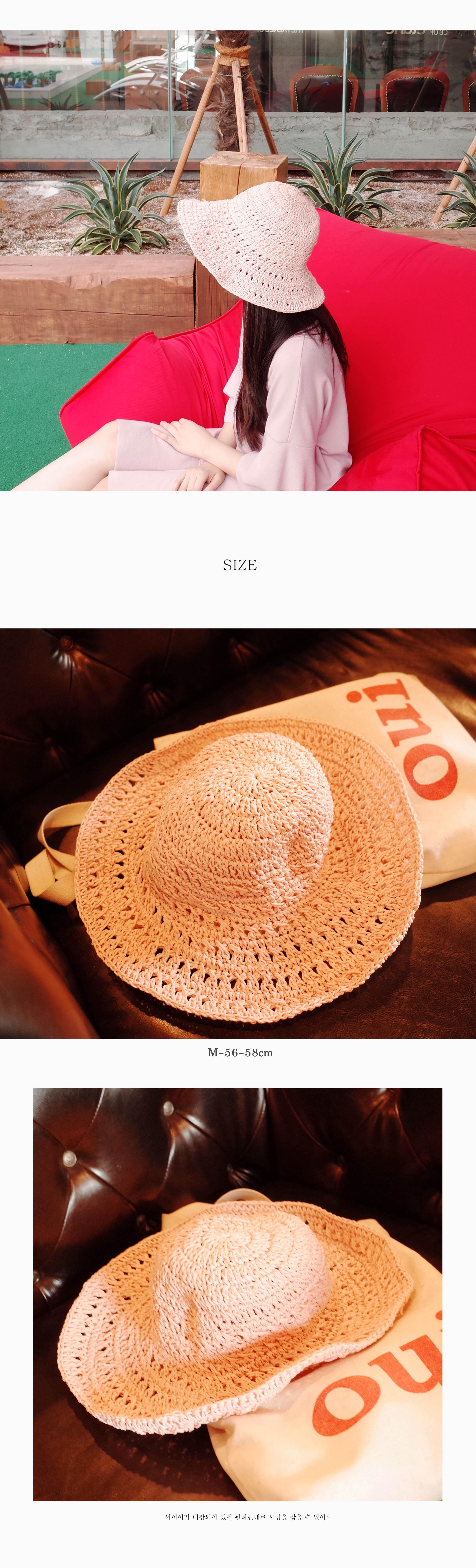 Women Sun Hats Wire Straw Hat Floppy Hat - Pink 20