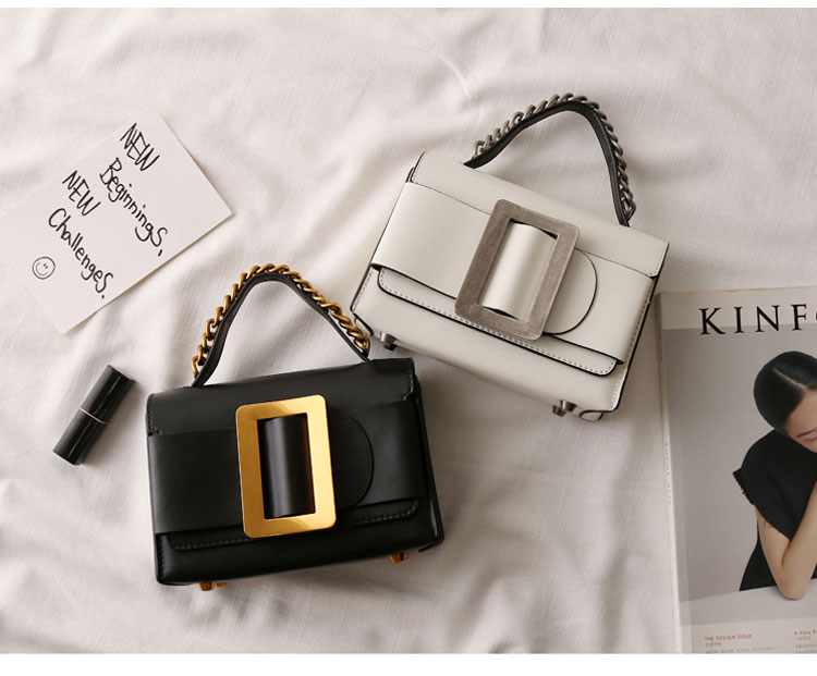 New buckle decoration mini cross cowhide leather, 