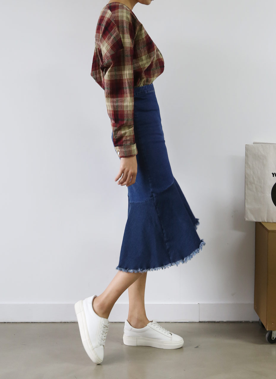 Denim Skirt # Style J-to-Order Congestion Colored 