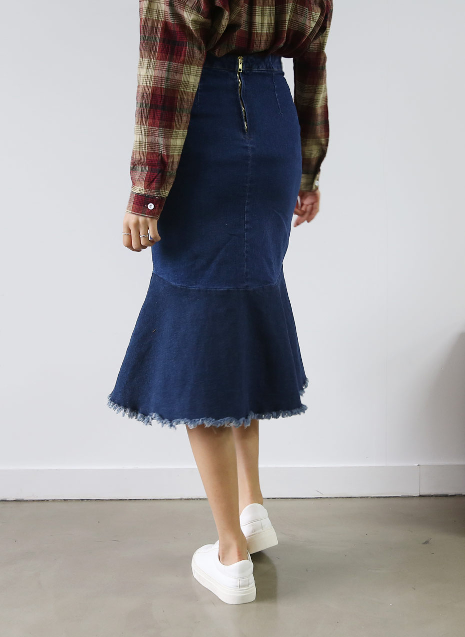 Denim Skirt # Style J-to-Order Congestion Colored 