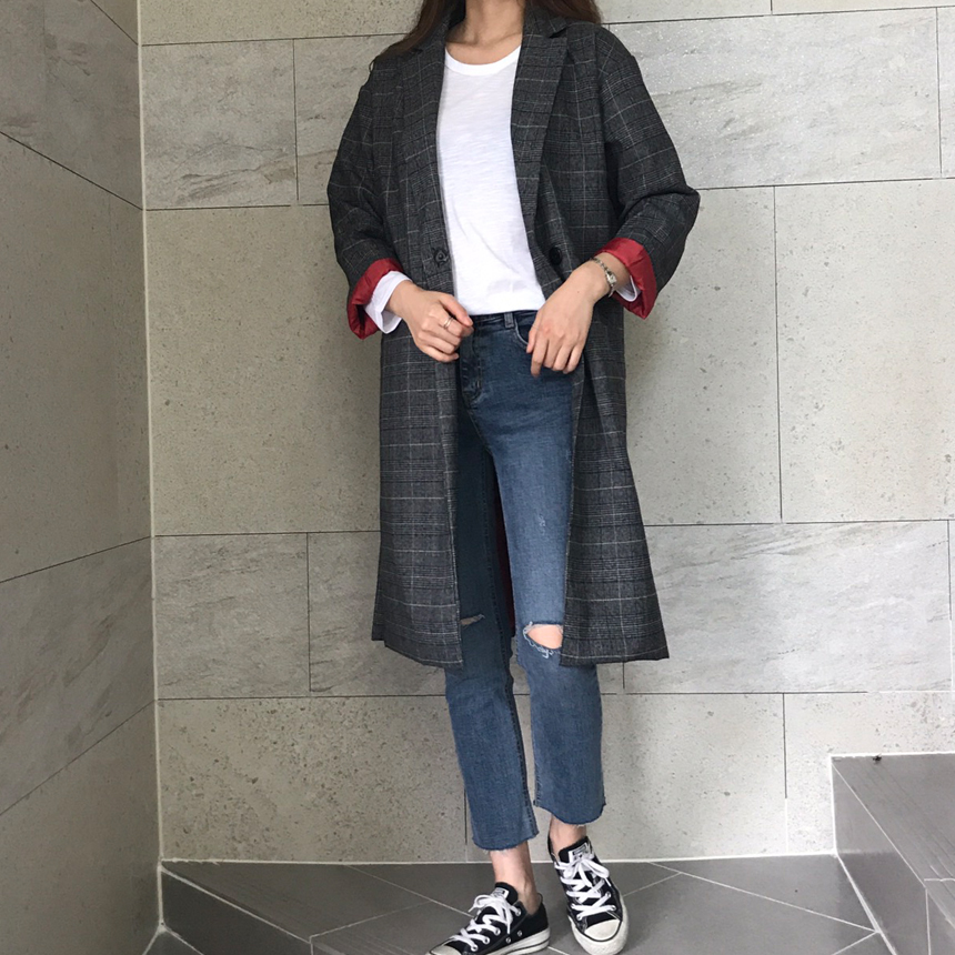 Women Jeans Pants Part 8 Kneeling Cutting Date Jea