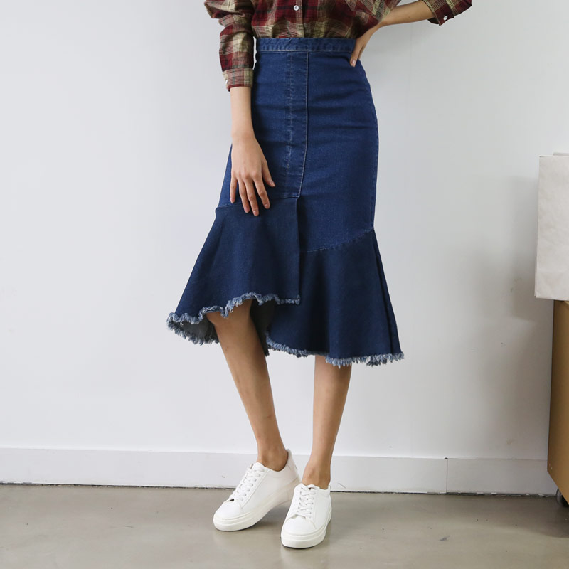 Denim Skirt # Style J-to-Order Congestion Colored 