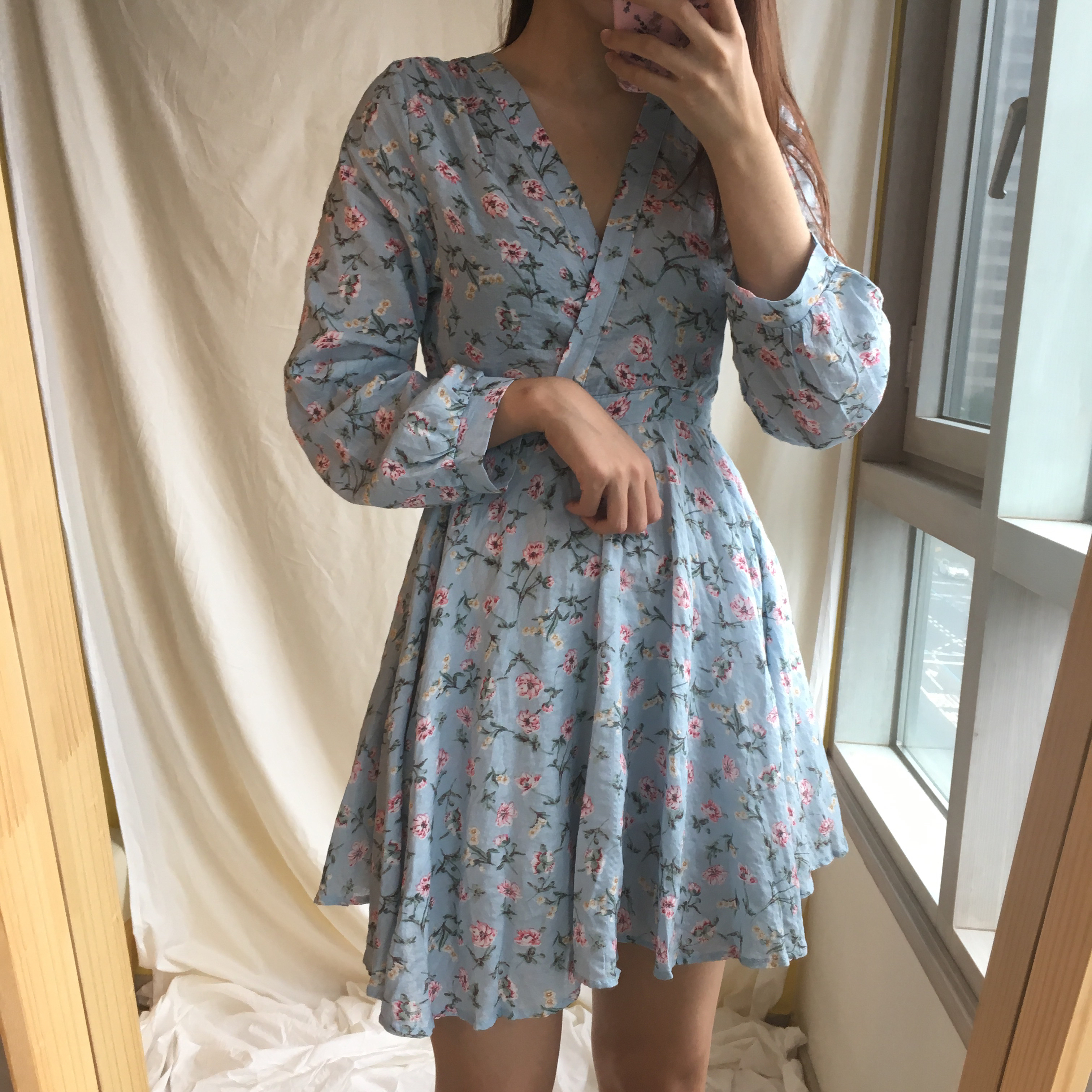New Women Dress Zoom Flower Flare Mini Dress Sleep
