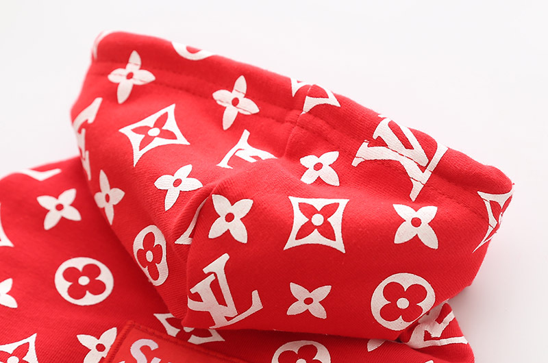 NEW DOG FASHION LV Supreme Collaboratory Hoodie Do