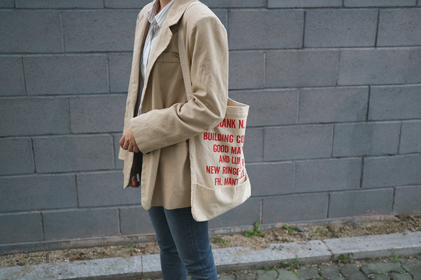 NEW ECO BAG Tobi Toba Pocket Lettering Eco Bag Sho