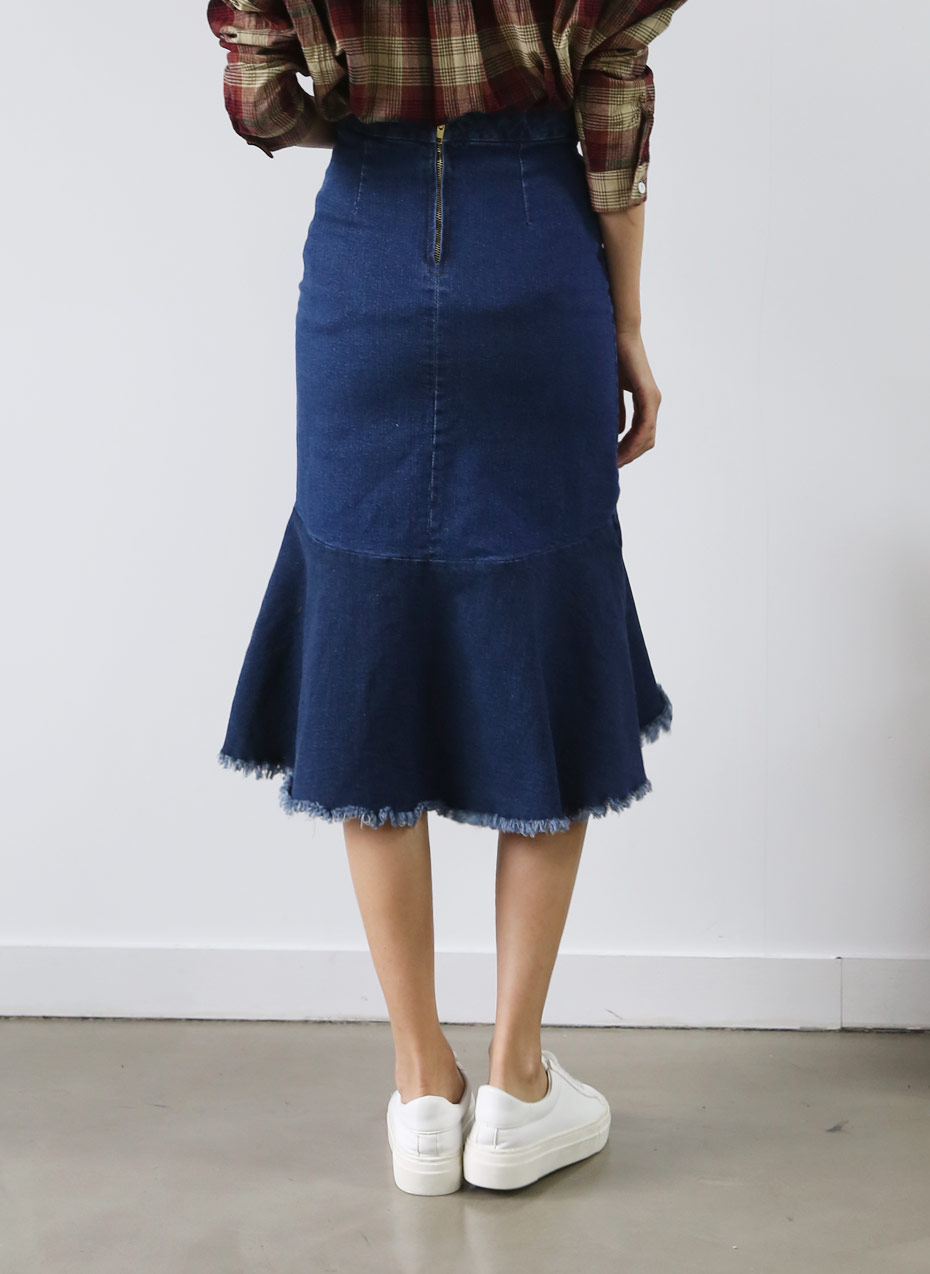 Denim Skirt # Style J-to-Order Congestion Colored 