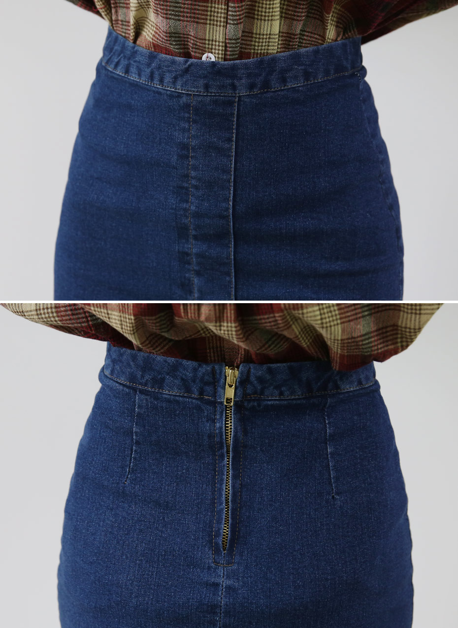 Denim Skirt # Style J-to-Order Congestion Colored 