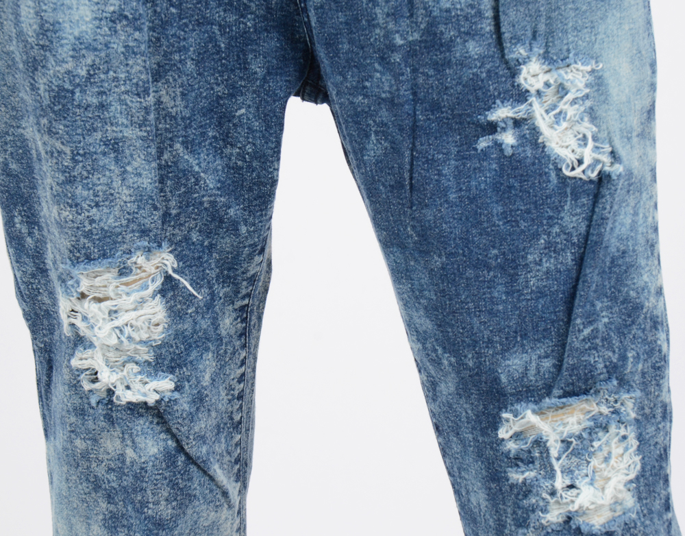 Women Jeans Pants Vintage Diswashed Exhaust Pants 