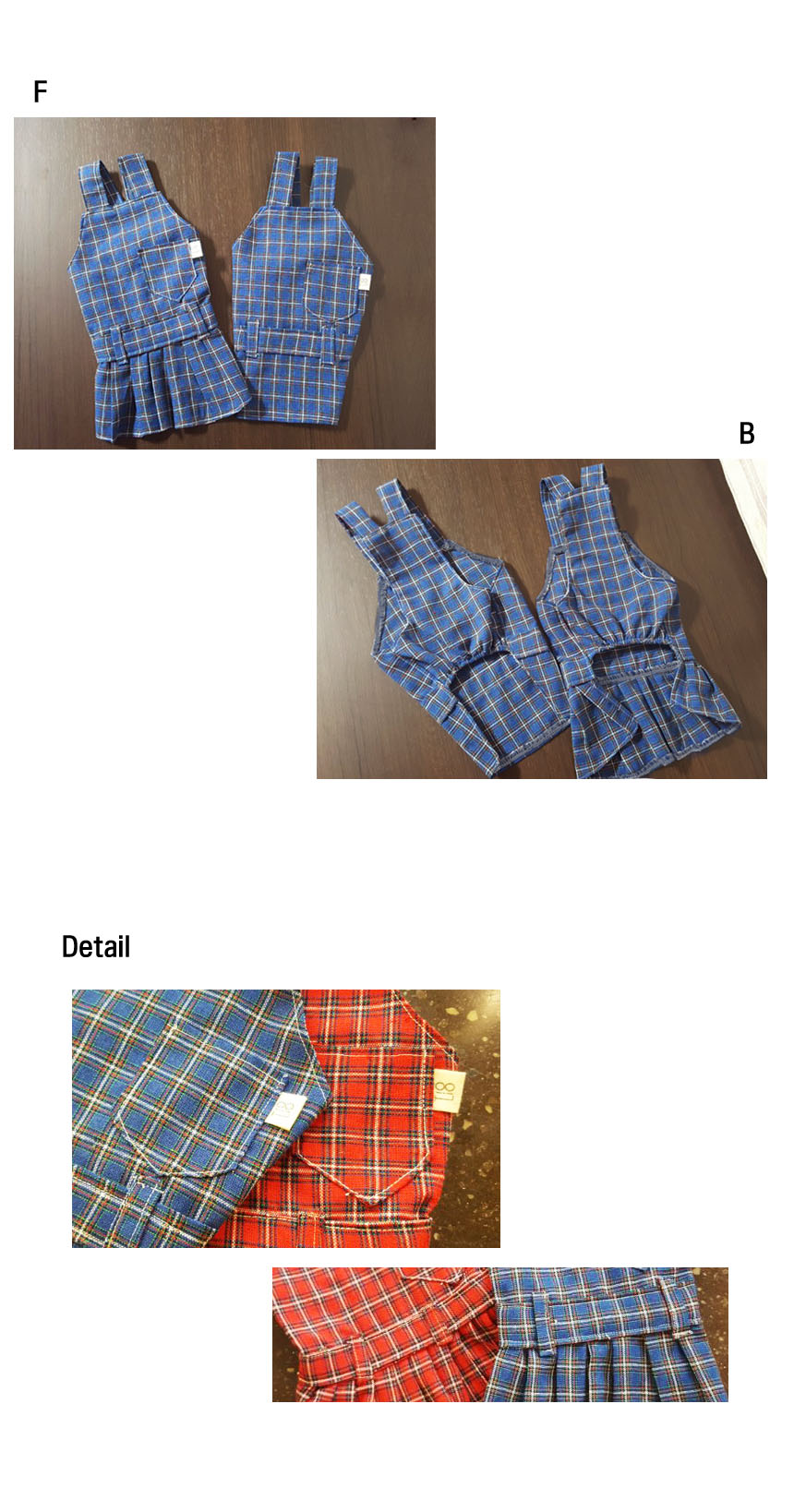 NEW DOG FASHION Thiorio Blue Check Top &amp One Pi