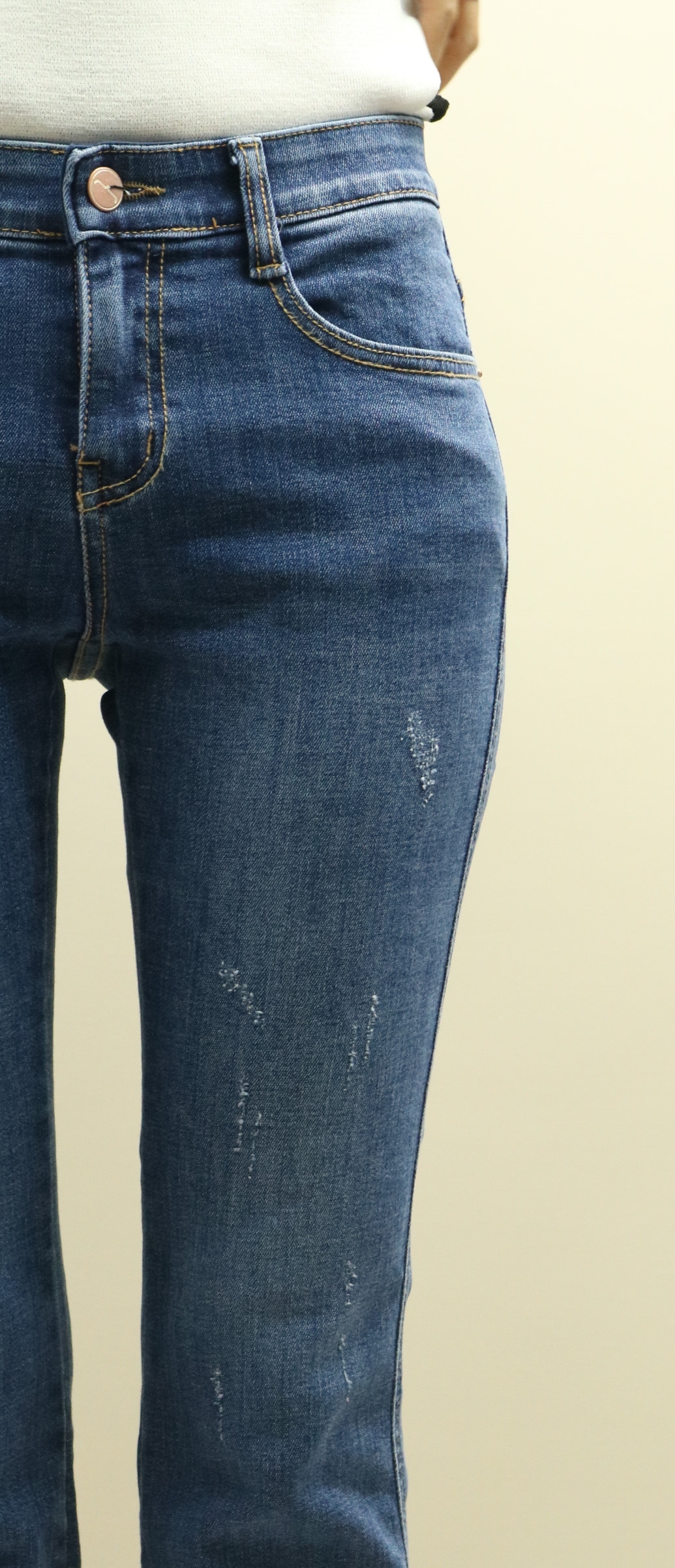 Women Jeans Pants Autumn Semi-Boot Cut Jeans Pants