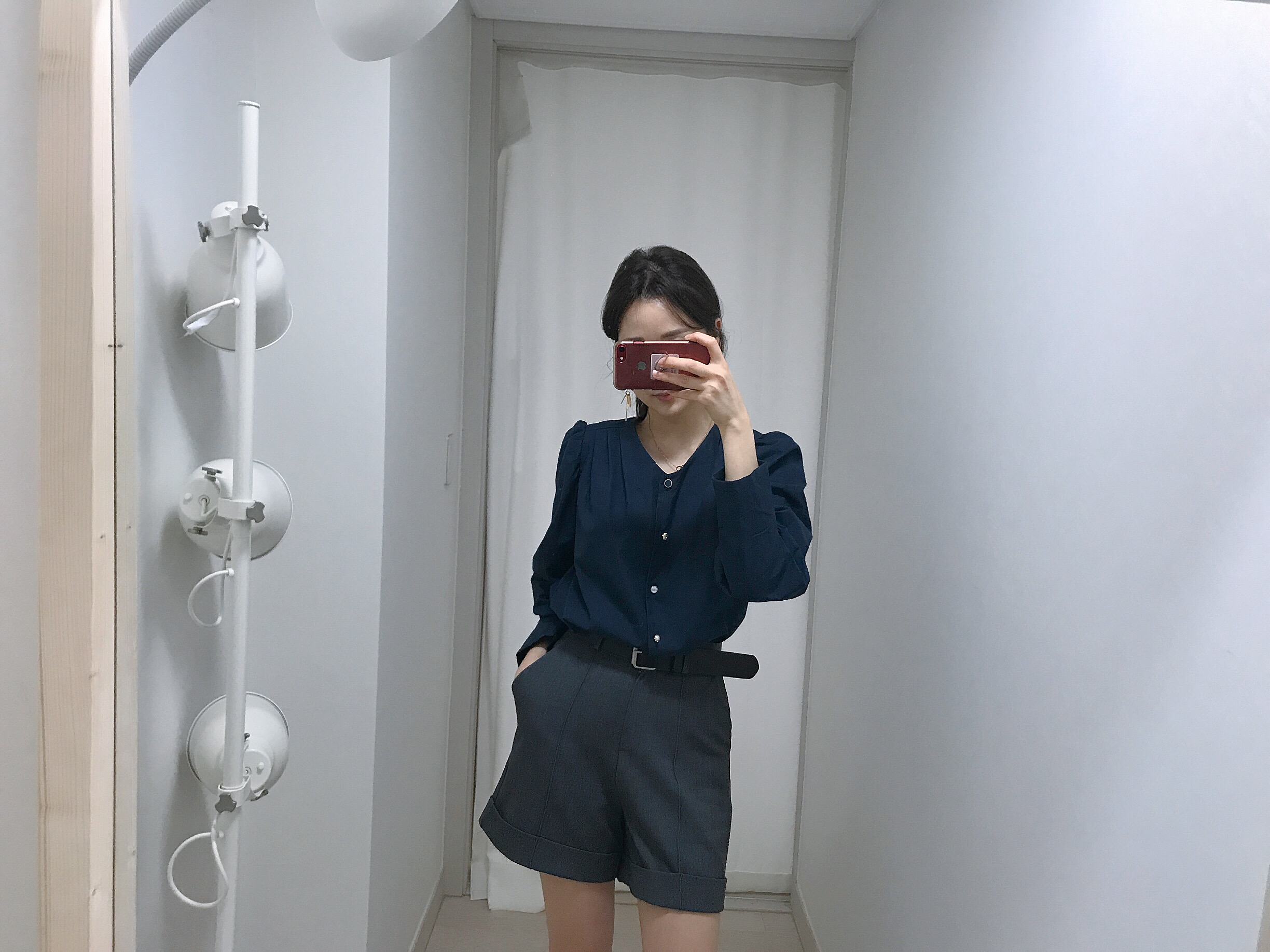 Women Short Pants Belt Set Shorts Simplicity Class