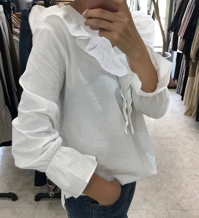 NEW FASHION LADY GIRL Blouse Fall Ruffle V Neck