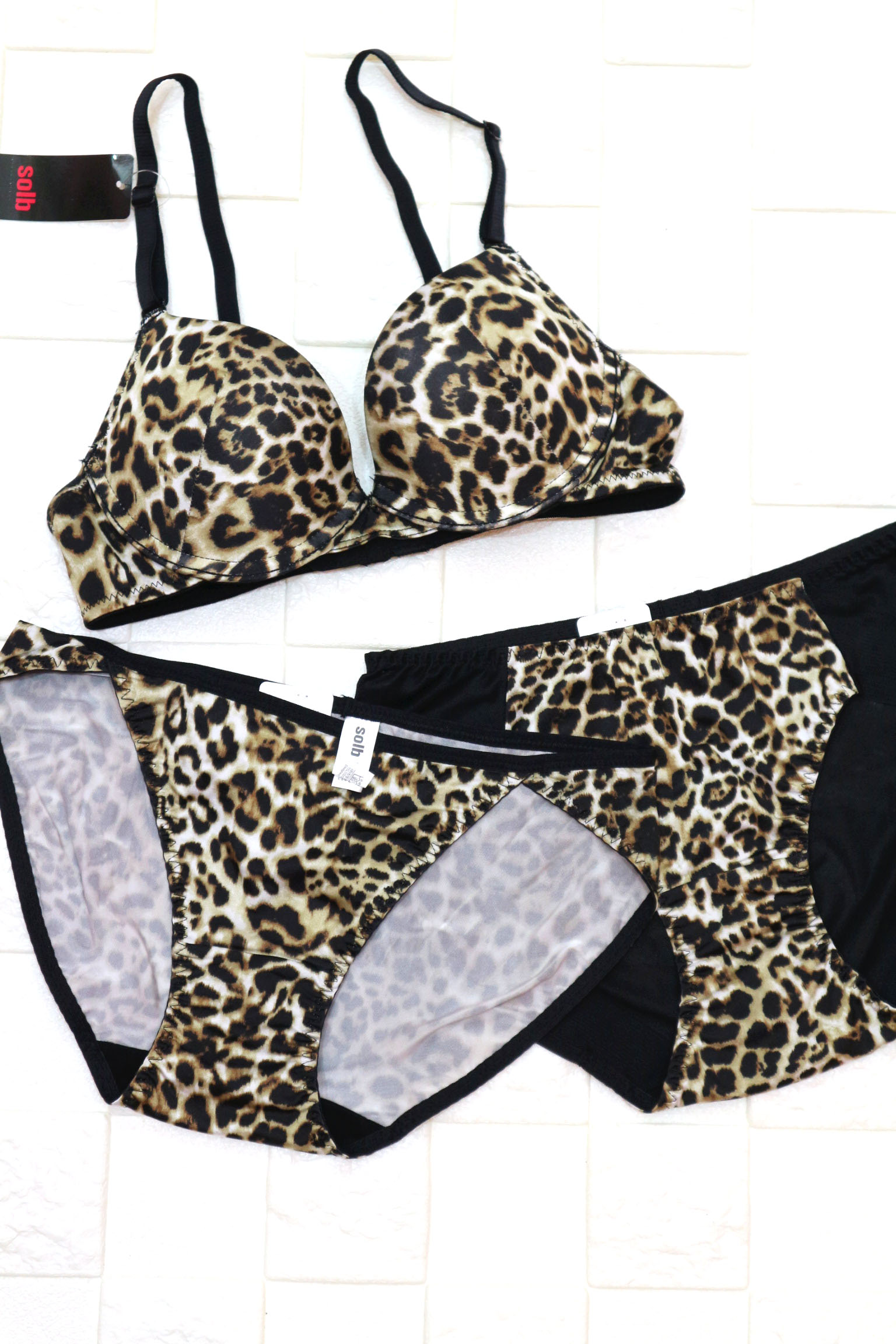 Women Underwear Solve Black Leopard Tee Panties Br