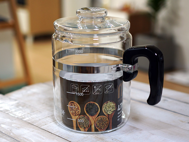 Shimax heat-resistant glass hot water pot 3L kettl