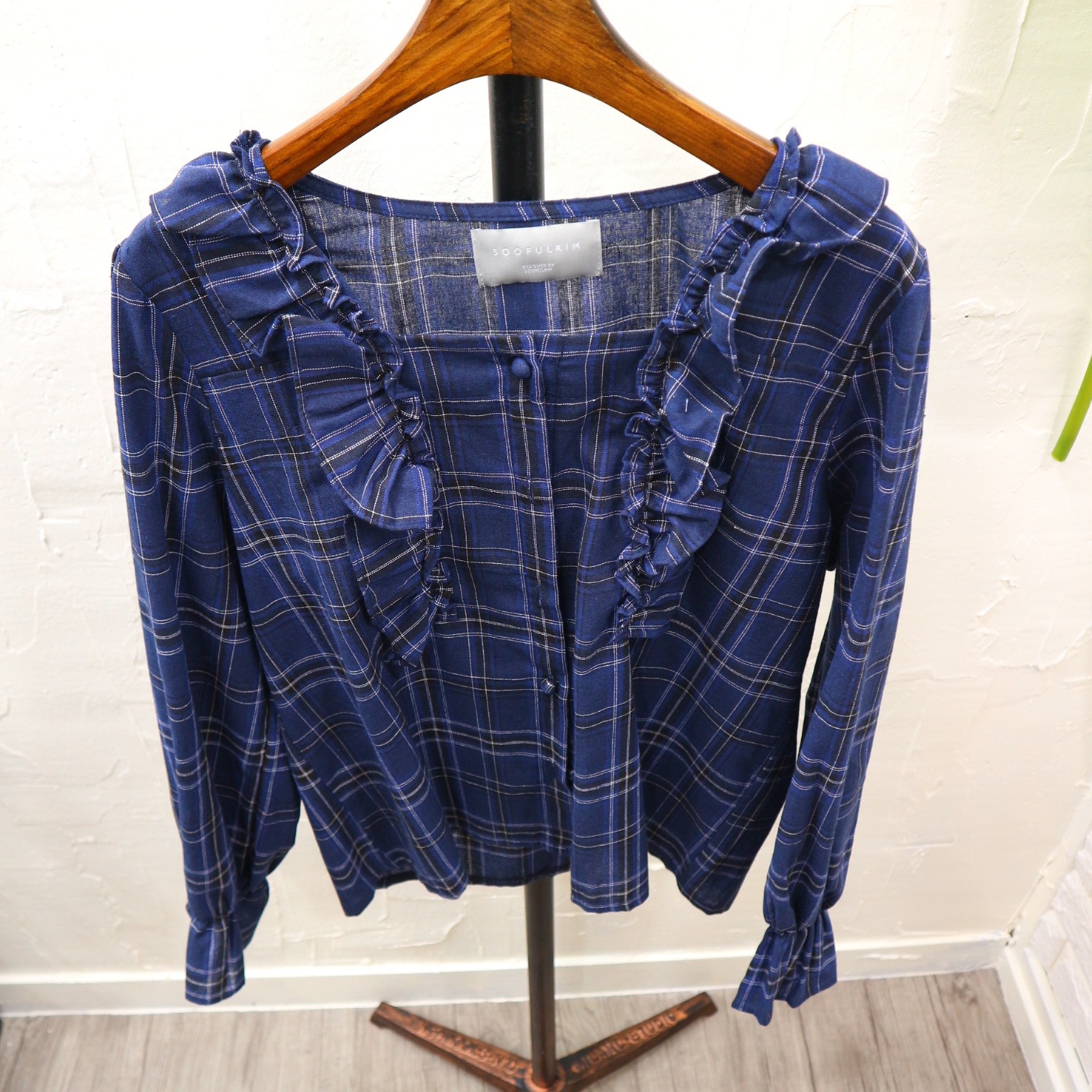 NEW FASHION LADY GIRL Blouse Free Shipping Frill C