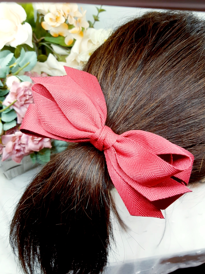 NEW HAIR CLIP HOOP Set of 3 Ribbon Pin Set New Wan