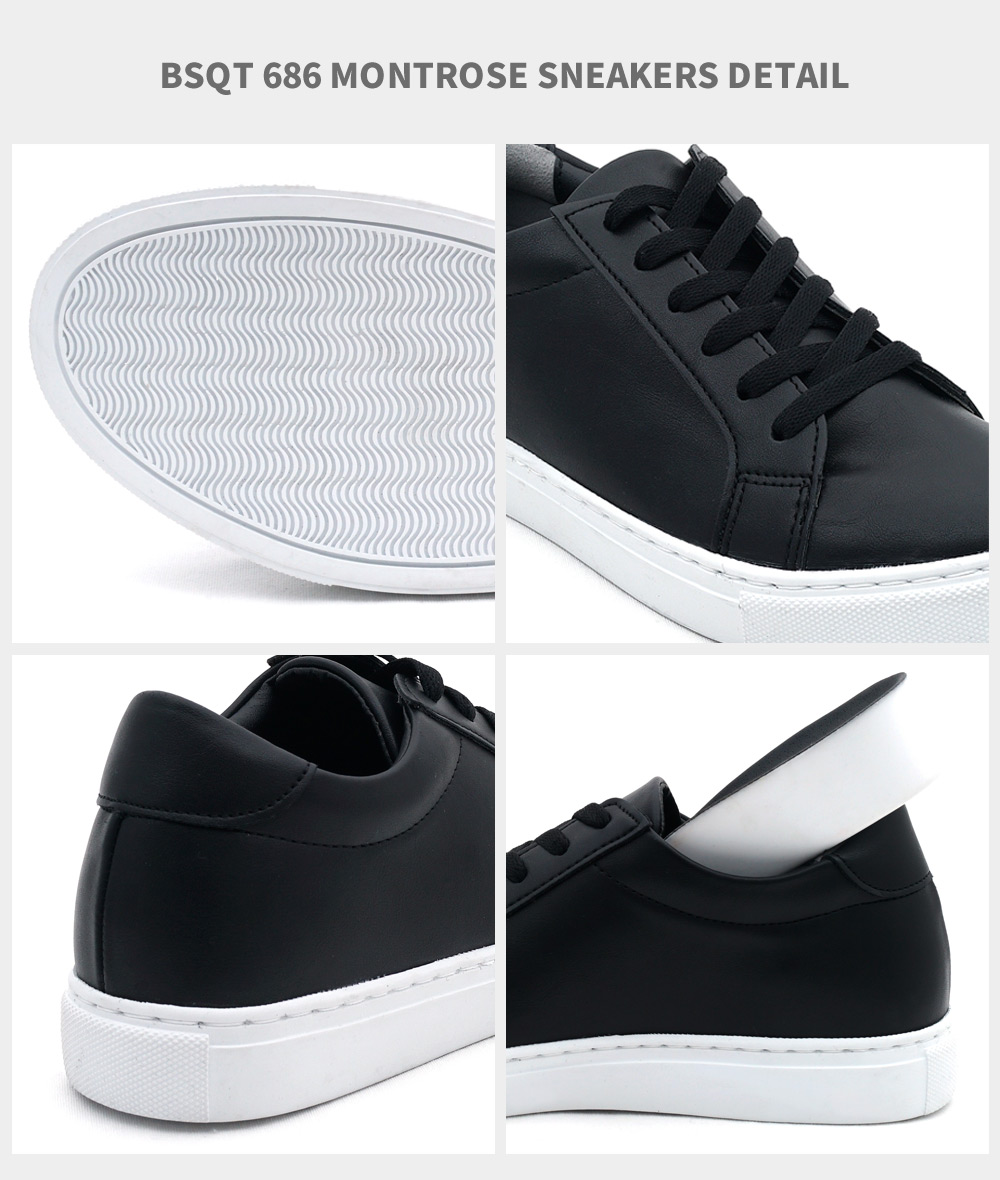 Men Height Shoes Montrose Pin-up Sneakers Mat Blac