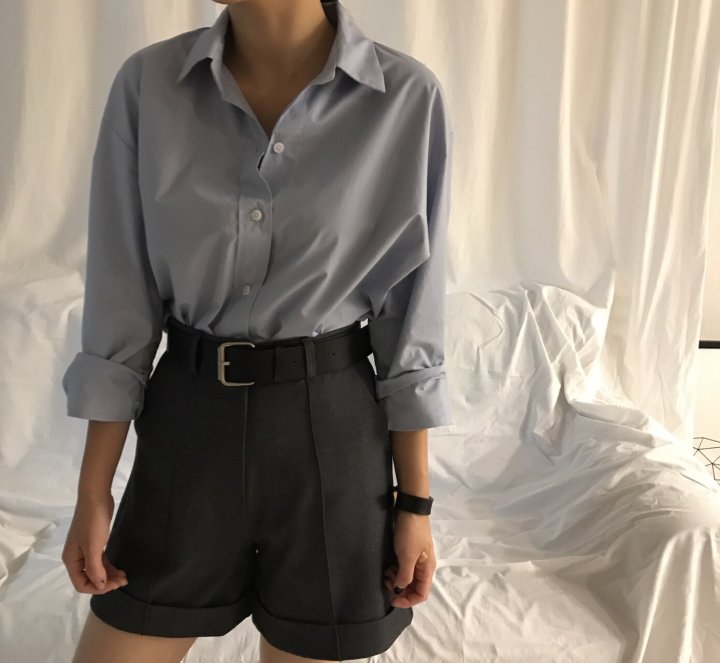 Women Short Pants Belt Set Shorts Simplicity Class